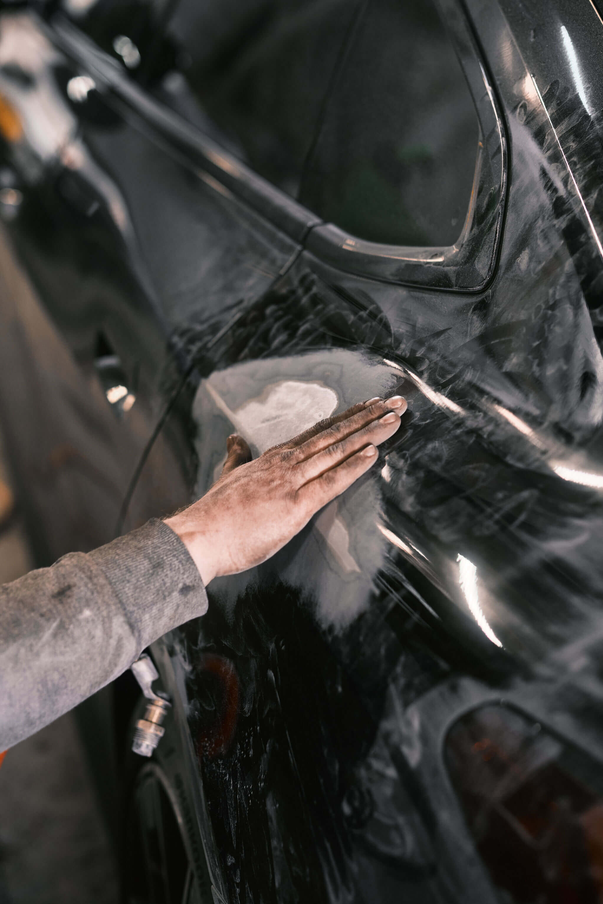 Dent repair using fibre glass