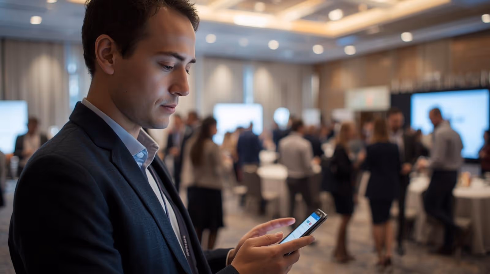 Event-Manager beim Organisieren eines Events über die talque-App