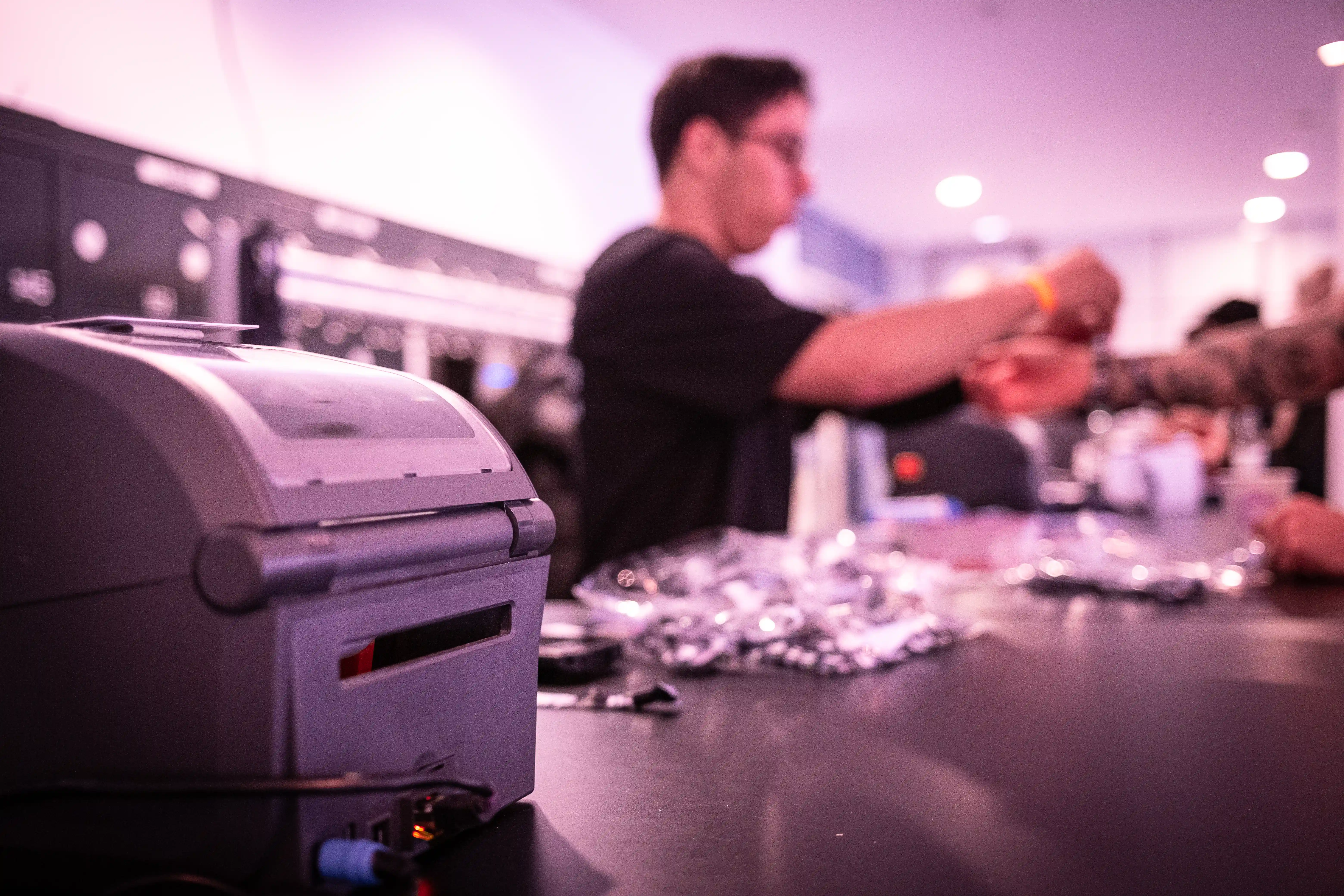 Badge-Druck am Check-in von data:unplugged 2026