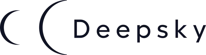 Deepsky company logo with stylized half-circle design.