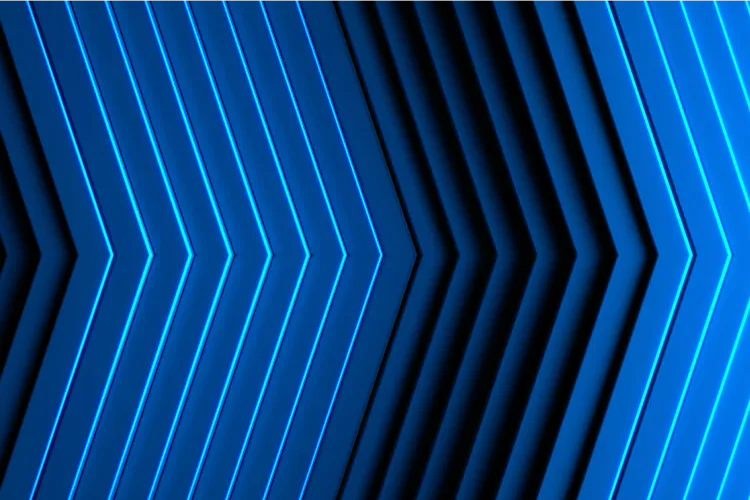 Blue and black diagonal lines creating a dynamic geometric abstract pattern.