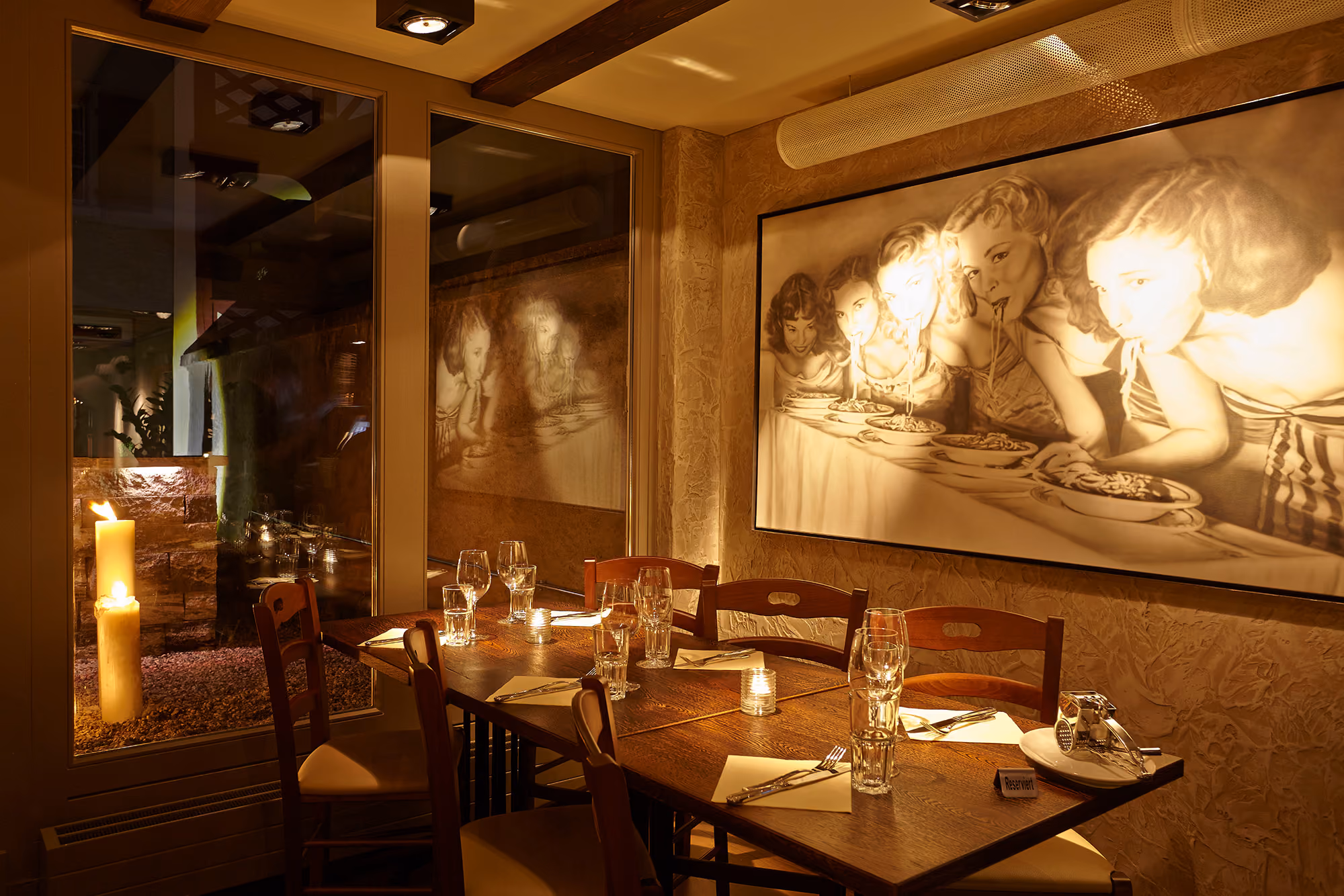 Bedeckter Tisch im Ristorante Caruso