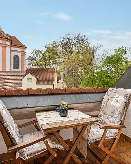 Balkon einer zu verkaufenden Immobilie 
