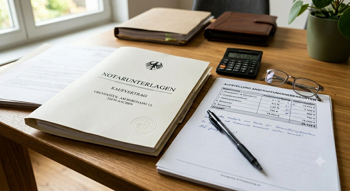 Notarkosten und Grunderwerbsteuer beim Hauskauf steuerlich behandeln