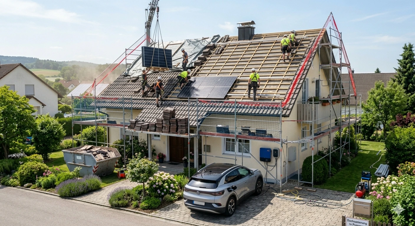 Grundlegende Dachsanierung löst Solarpflicht in BW aus
