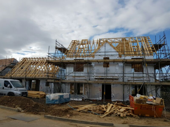 Timber Frame under construction