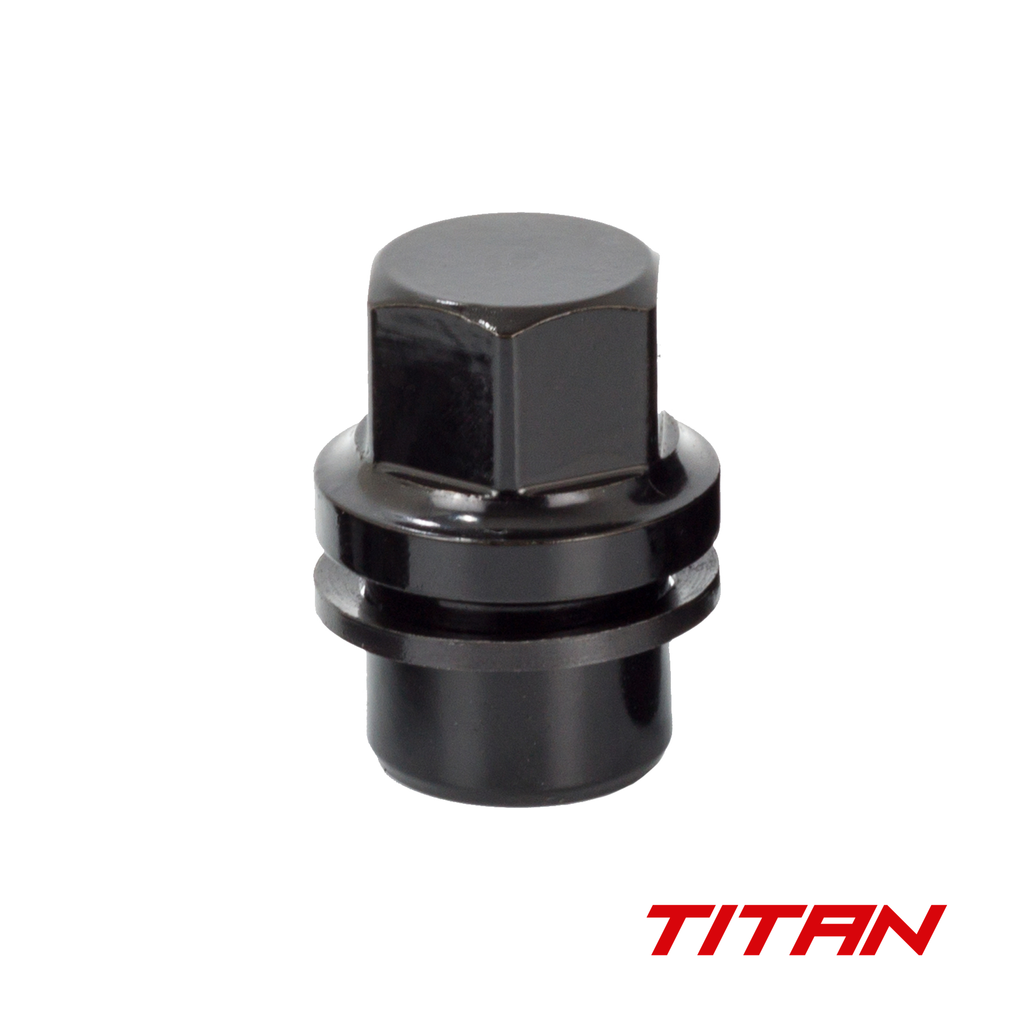 Titan 27mm Closed Hex 16x1.5 Wheel Nut fits Landrover/Range Rover Flat Seat (29mm Shank) Black (1)