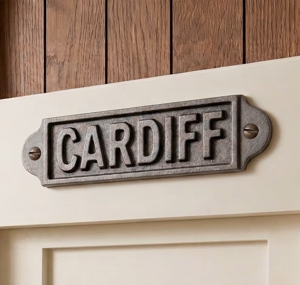 Cardiff Heritage Cast Iron Wall Plaque