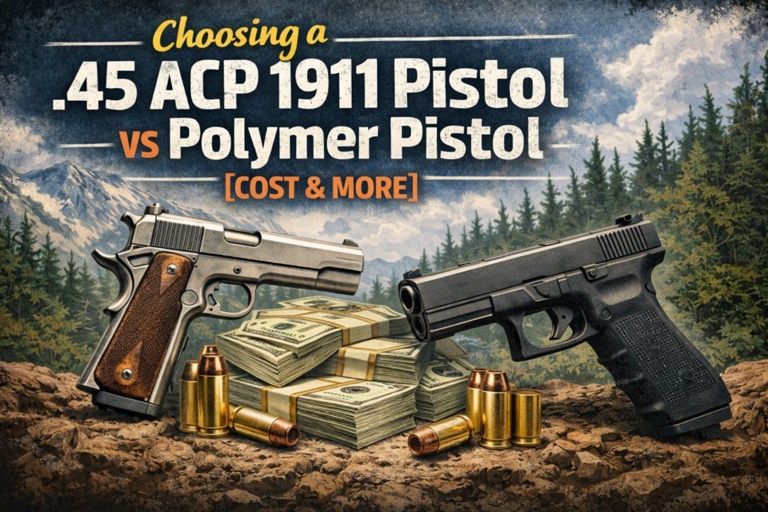 Choosing a .45 ACP 1911 Pistol vs Polymer Pistol [Cost & More] featured image