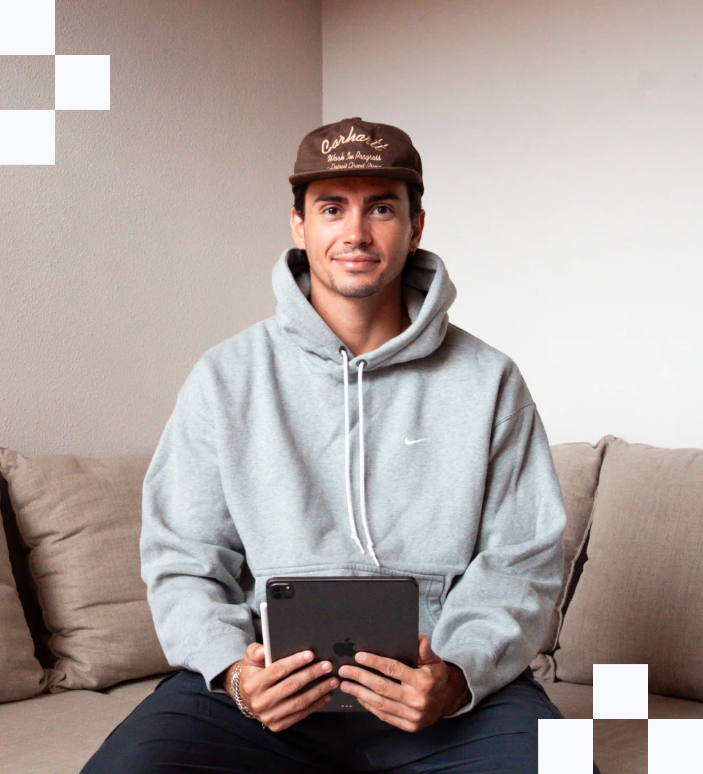 Portrait de Toni D'eramo, web designer freelance