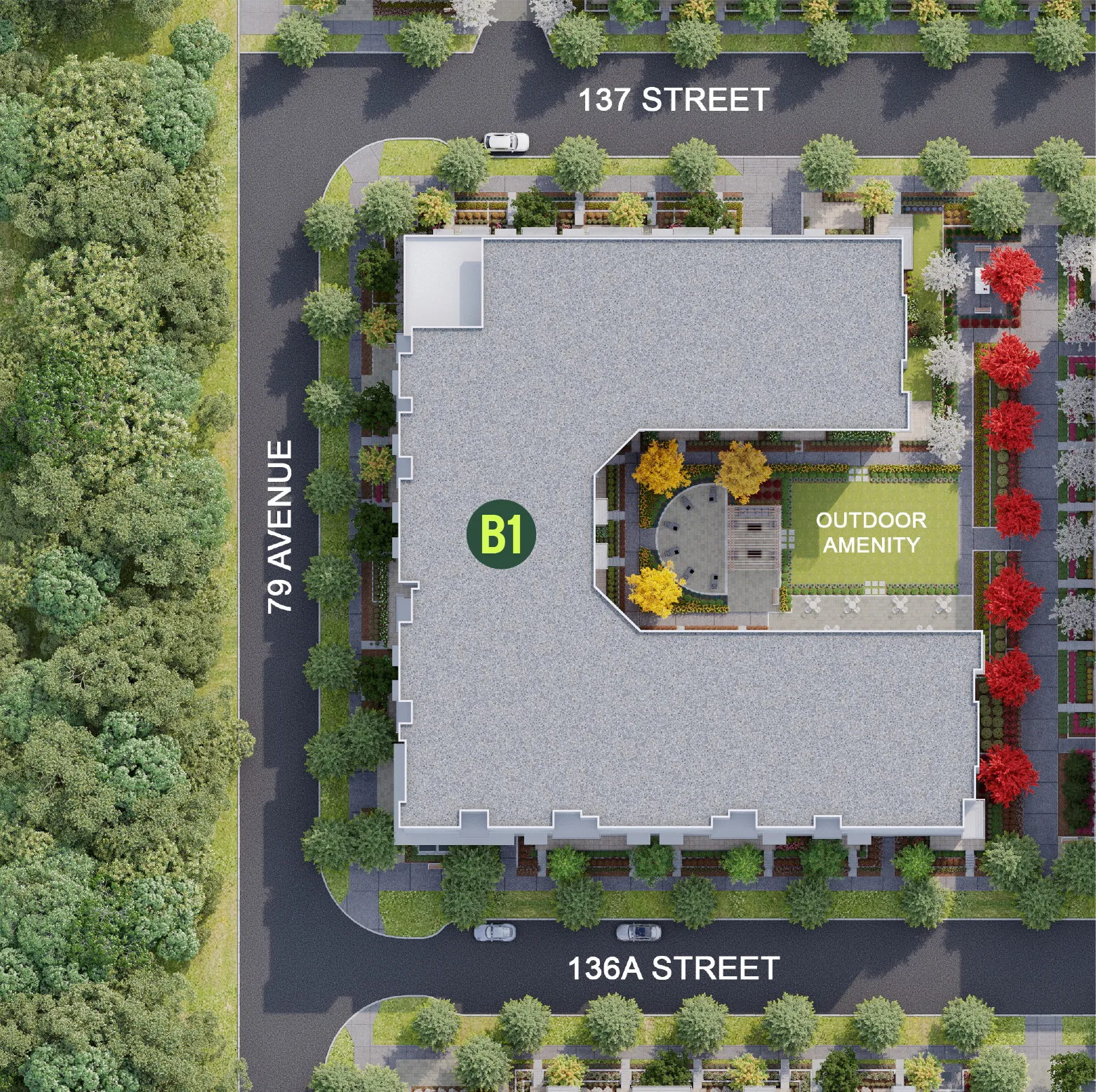 aerial overhead view of Queens condo by dawson + sawyer