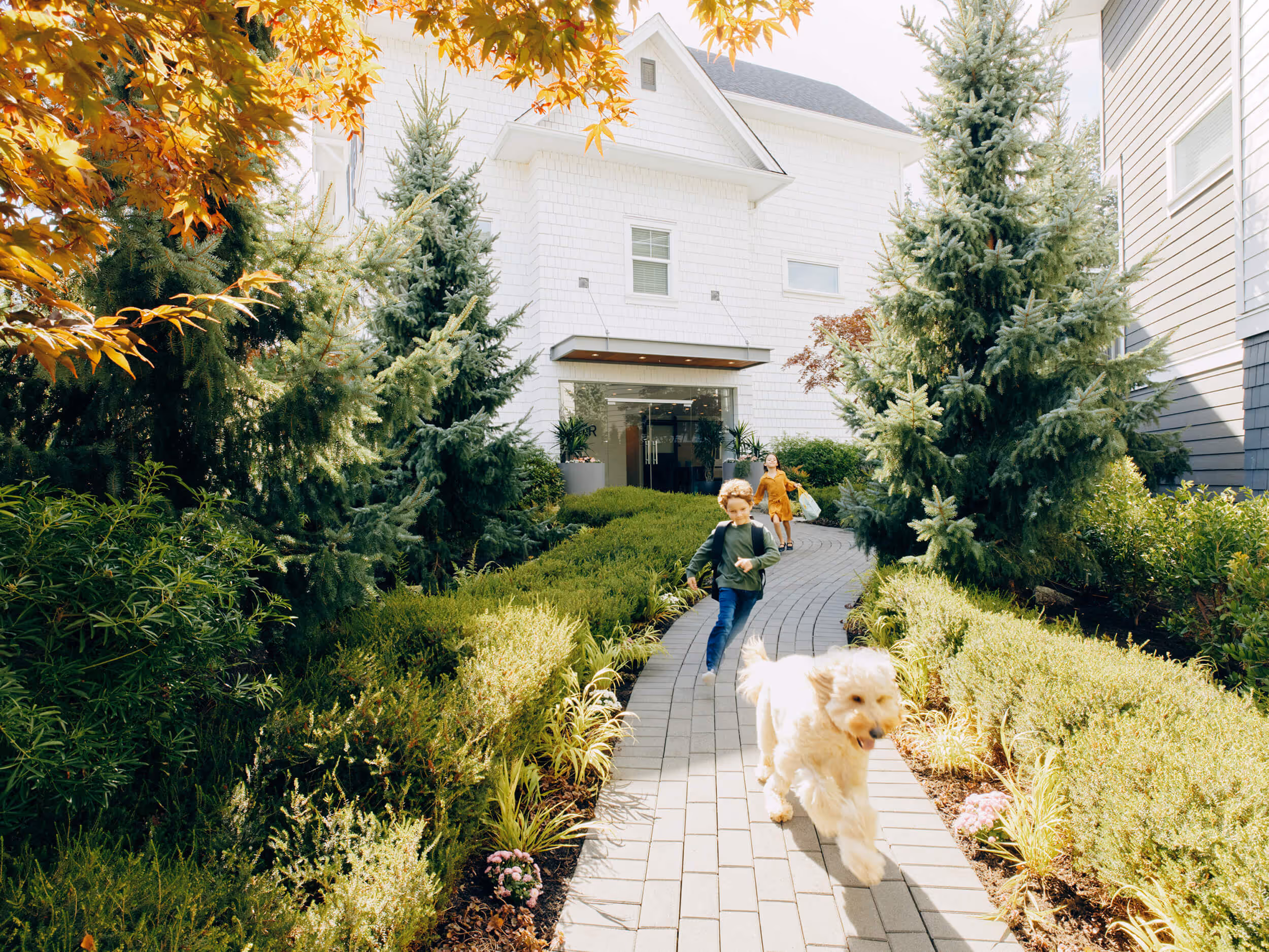 Modern presentation centre showcasing display suites and customer consultation areas at a Dawson + Sawyer community.
