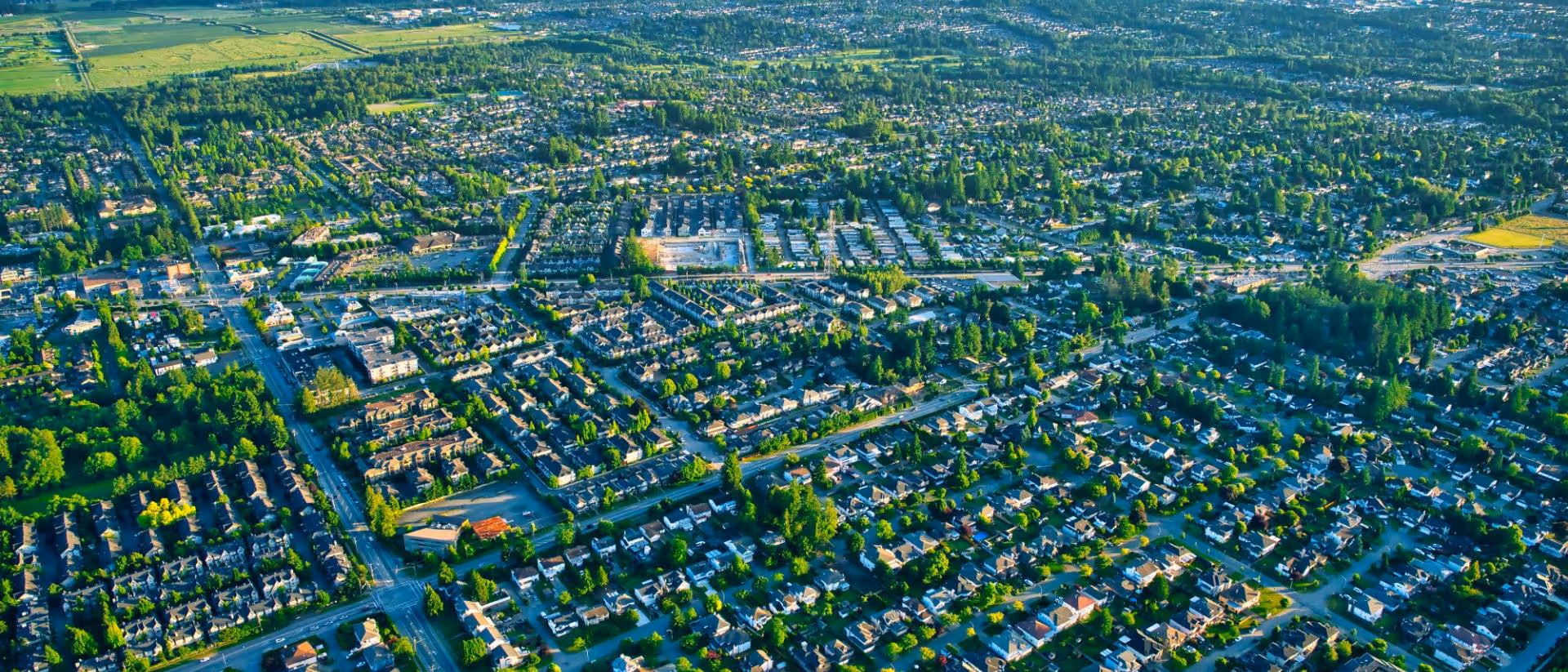 Aerial view of Fleetwood, Surrey