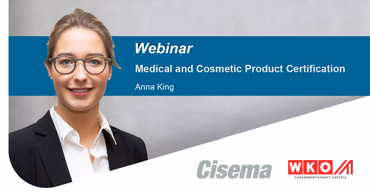Cisema Webinar on Certification of Medical and Cosmetic products in China (German)