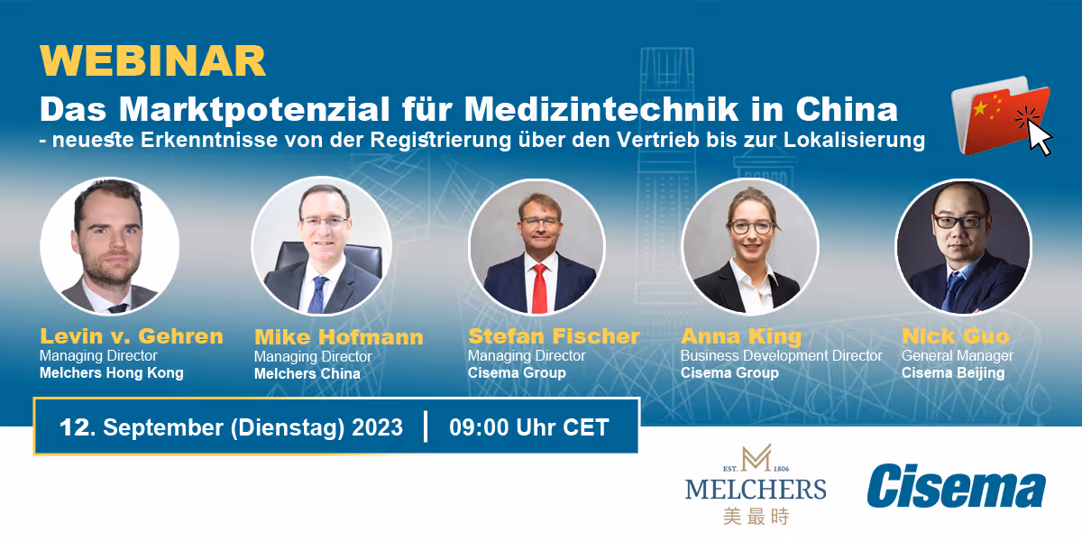 Register for our webinar: Capturing the Medical Technology potential Chinese market