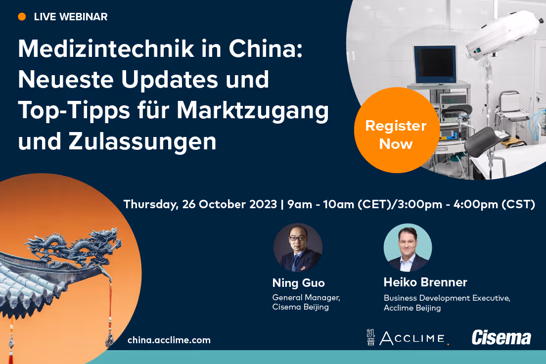 Webinar | MedTech in China: Latest updates and top tips for market access and approvals