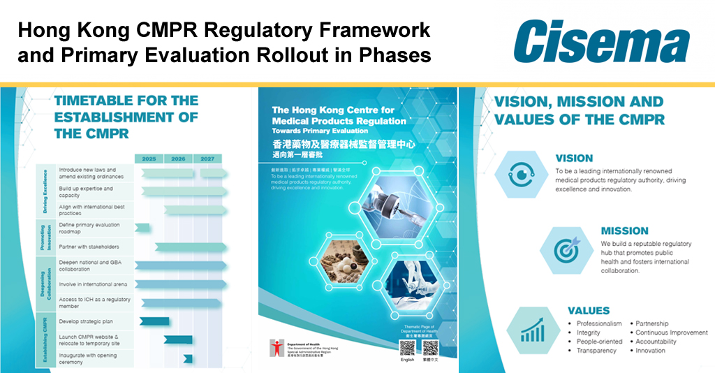 Hong Kong CMPR Regulatory Framework and Primary Evaluation Rollout in Phases
