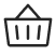 Icône de panier d'achat vide.