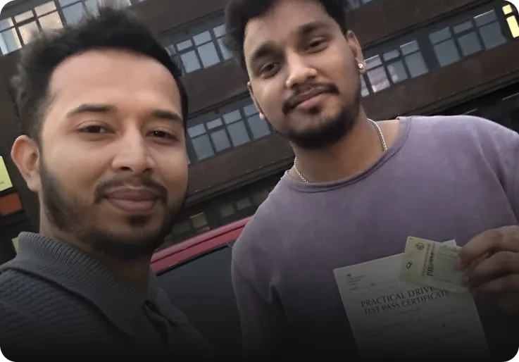 automatice driving passed student and instructor