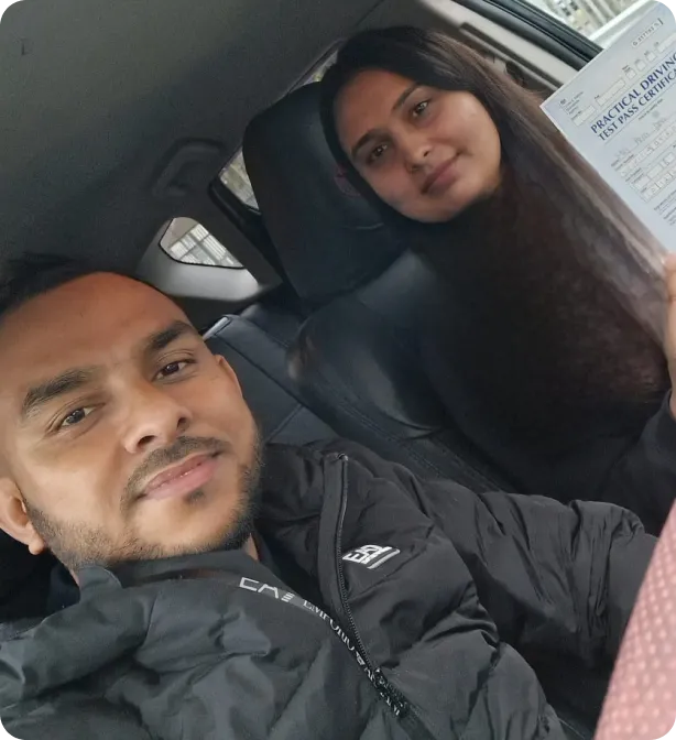 Beginner Driving lessons student