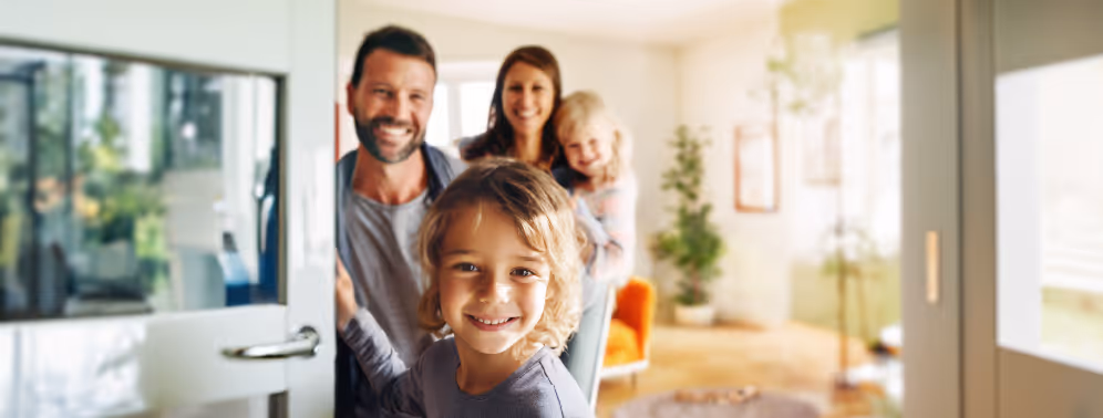 Family relaxing together in a comfortable pest-free home