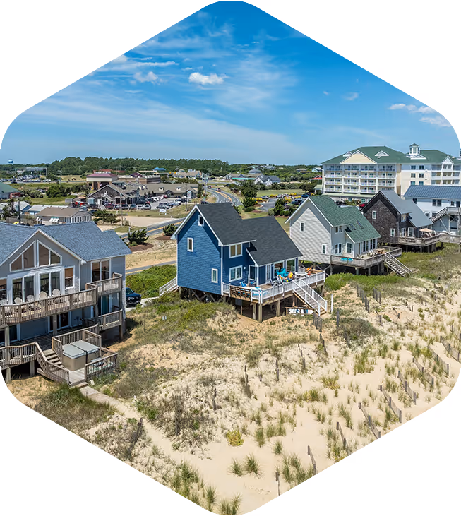 Duck Town Park boardwalk and waterfront in Duck, North Carolina on the Outer Banks