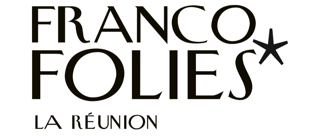 Logo de Franco Folies La Réunion avec une étoile noire à droite.