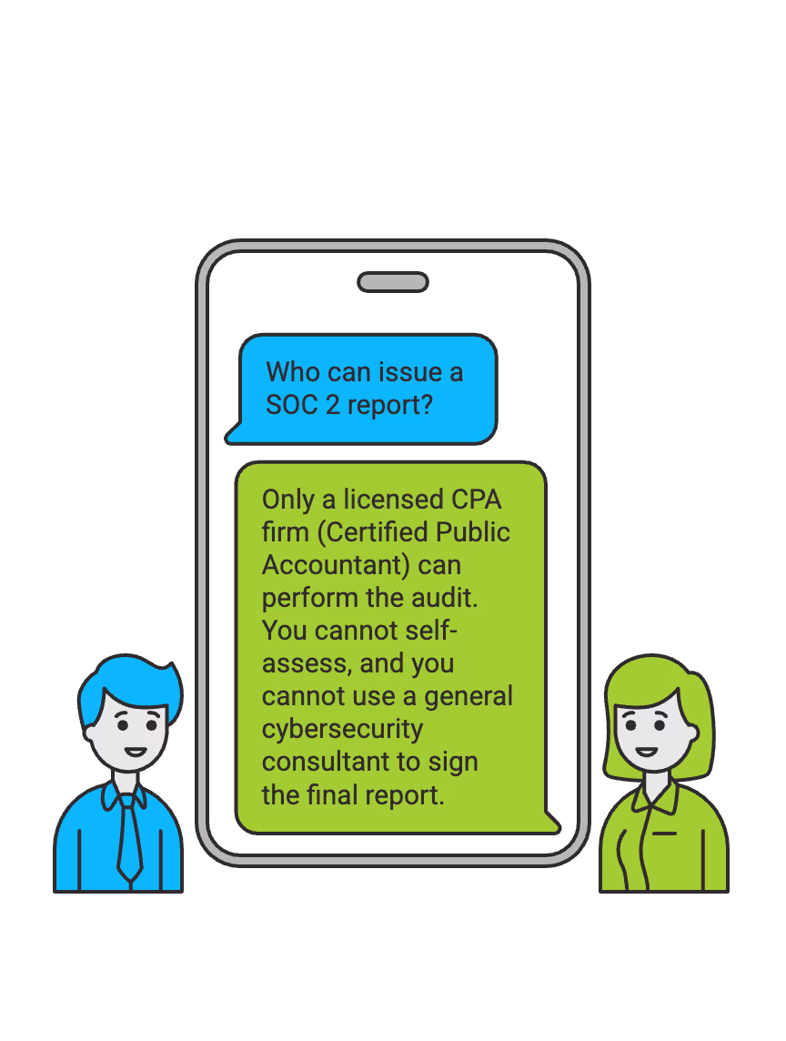 Only CPA can issue SOC2 report