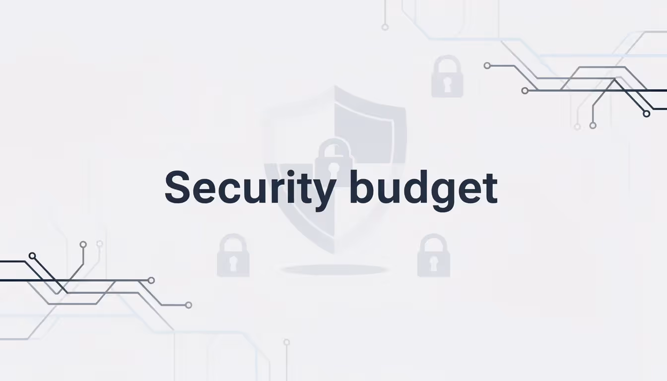 The image features the first page of a slide deck titled "Security Budget," highlighting key considerations for penetration testing and security measures essential for safeguarding customer data and improving the security posture of organizations. This introductory slide sets the stage for a discussion on identifying vulnerabilities and ensuring compliance with regulatory requirements.