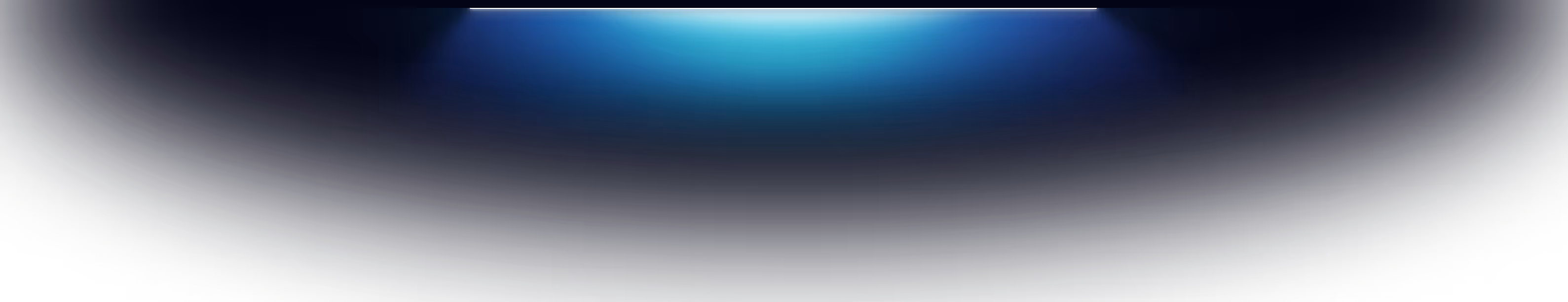 Glowing blue spotlight shining downward against a dark background.