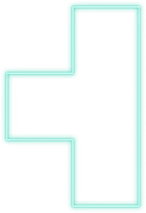 Green neon plus sign with a glowing effect on a black background.