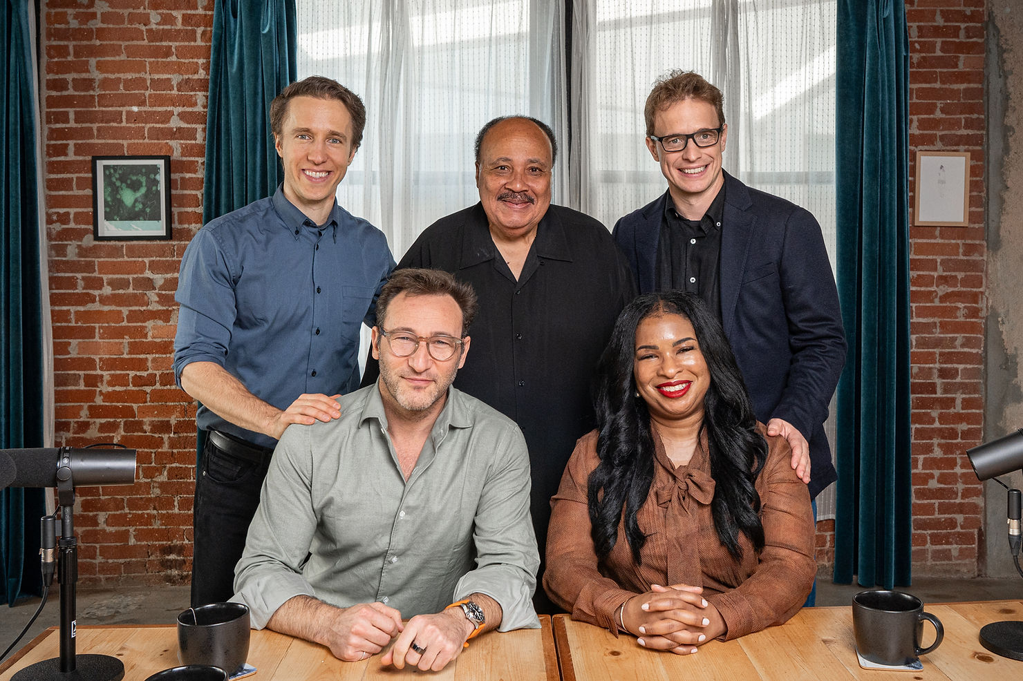 My Legacy features hosts (left to right, back row): Craig Kielburger, Martin Luther King III, Marc Kielburger (front row from right) and Arndrea Waters King, with remarkable guests such as author and speaker Simon Sinek.