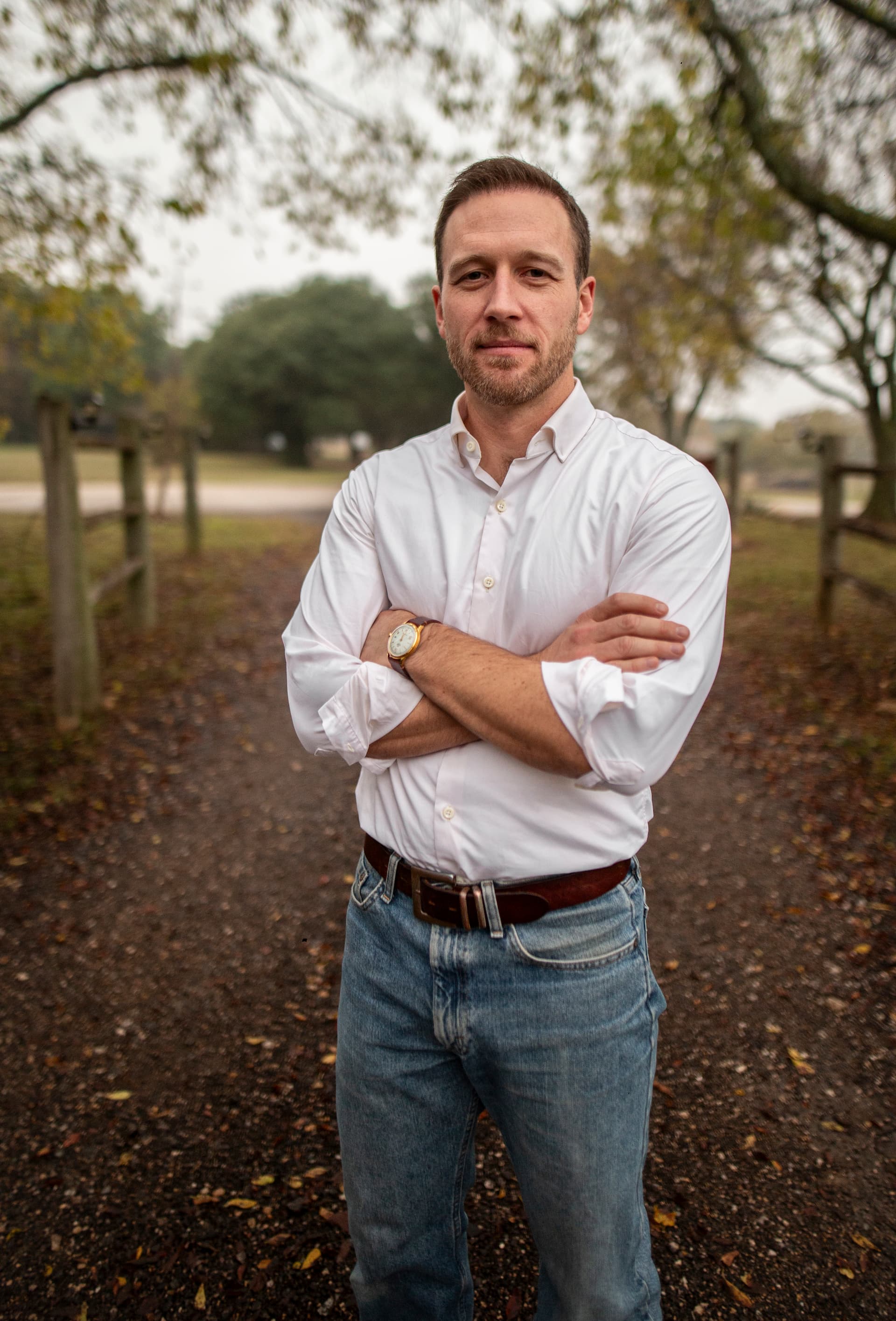 Jace Yarbrough standing with arms crossed.