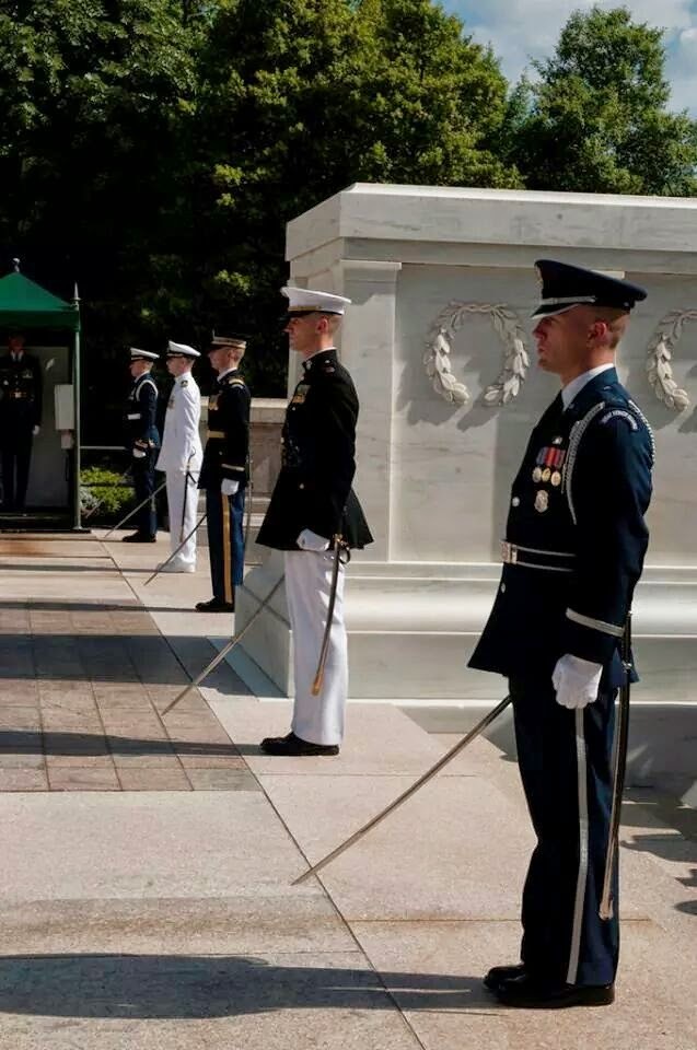 Jace Yarbrough at the tomb of the unknown soldier.