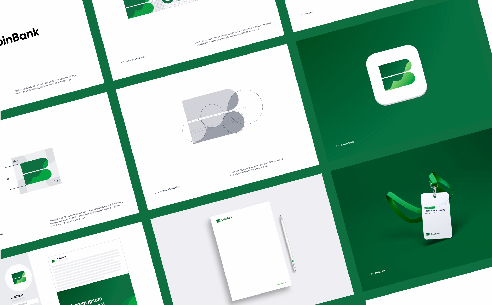 Vizuální identita CoinBank — logo, ikona aplikace a firemní materiály, Studio Light