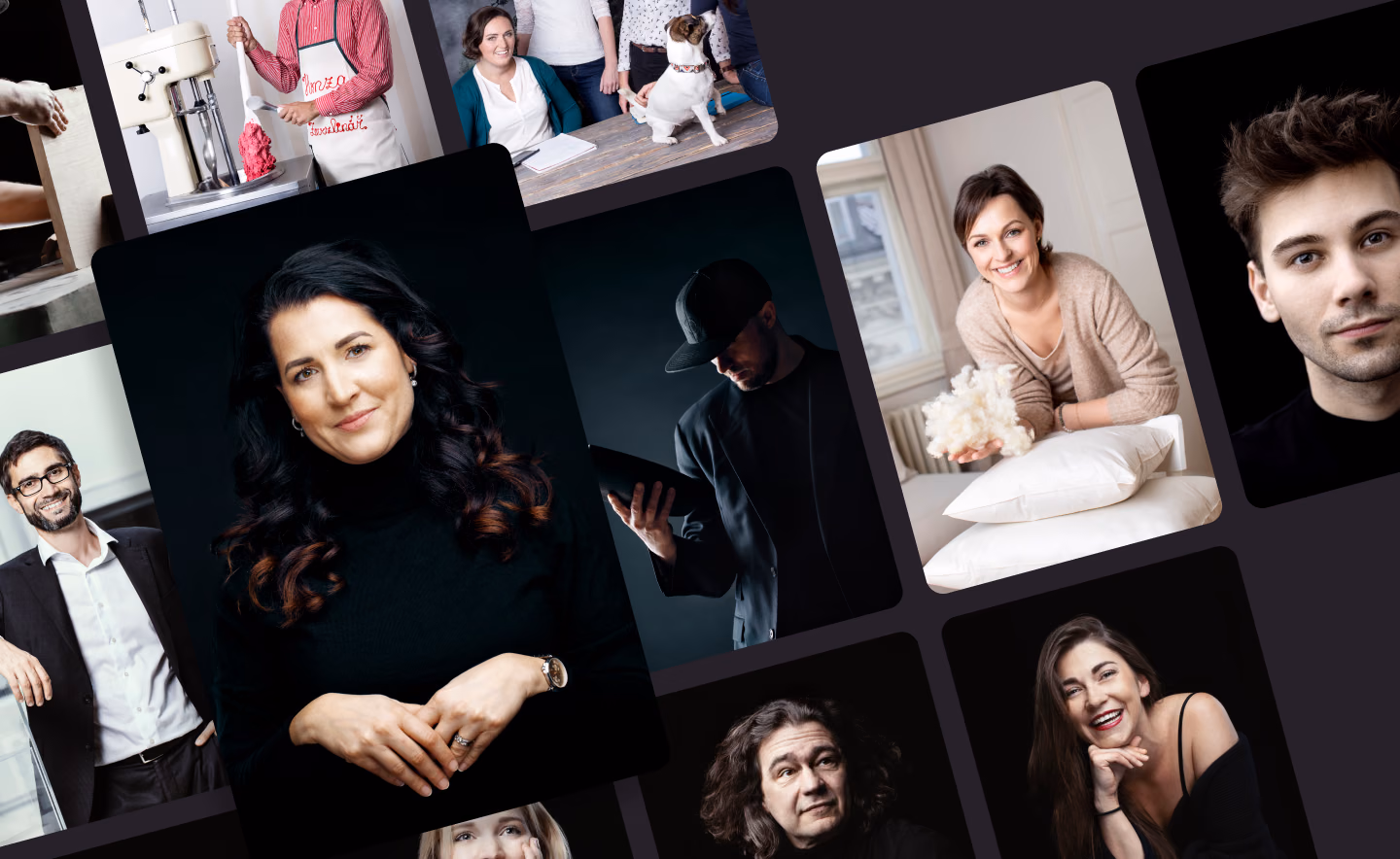 Business portrét — koláž portrétních fotografií z portfolia Studio Light