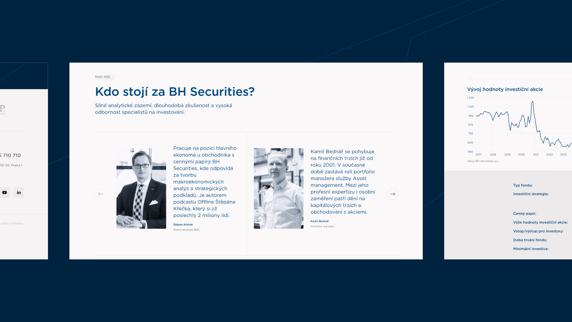 Webdesign BH Securities — sekce Kdo stojí za BH Securities, Studio Light