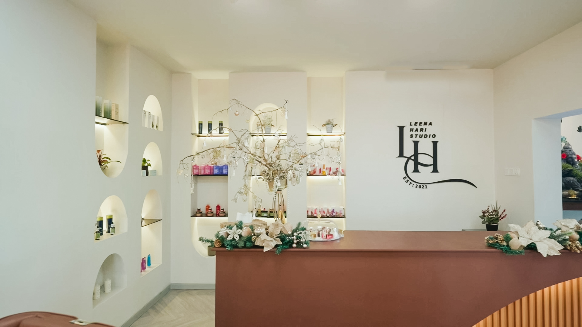 The salon floor at Leena Hari Studio