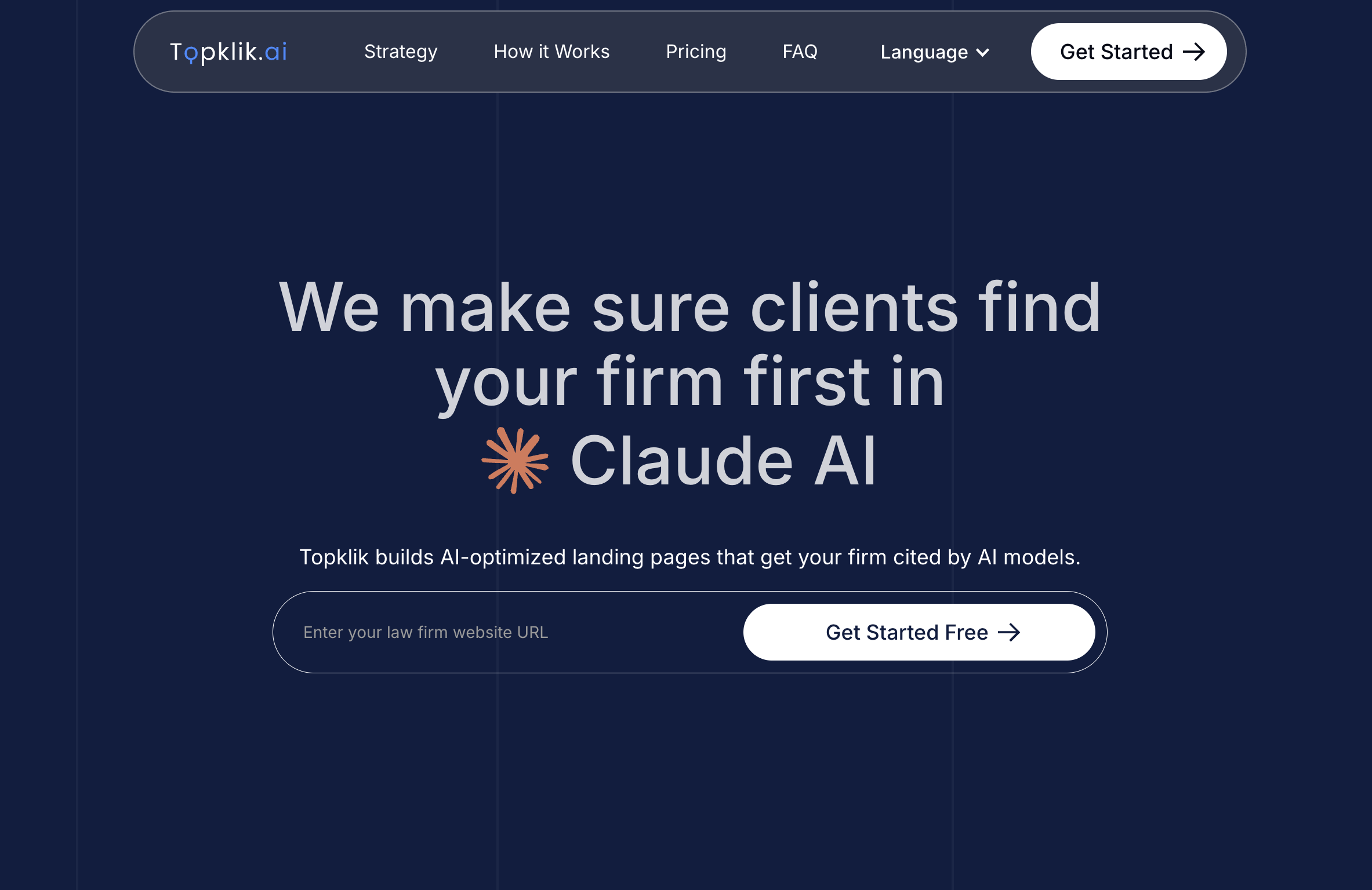 Topklik.ai website interface