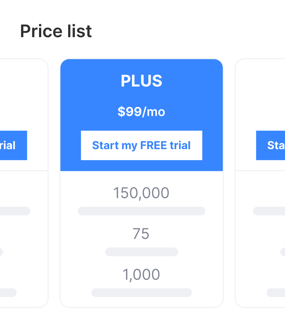 Price list BigSpring