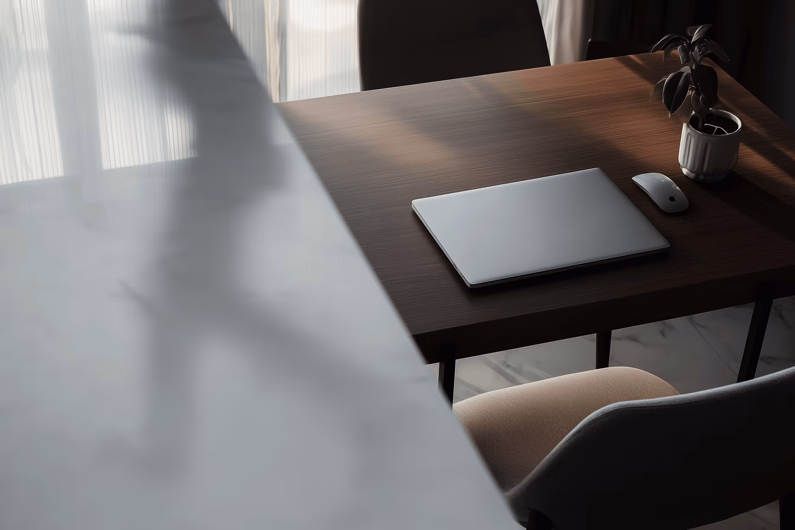 Modern luxury office workspace interior