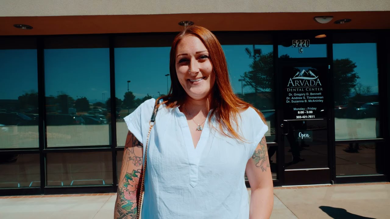Brittany outside Arvada Dental Center