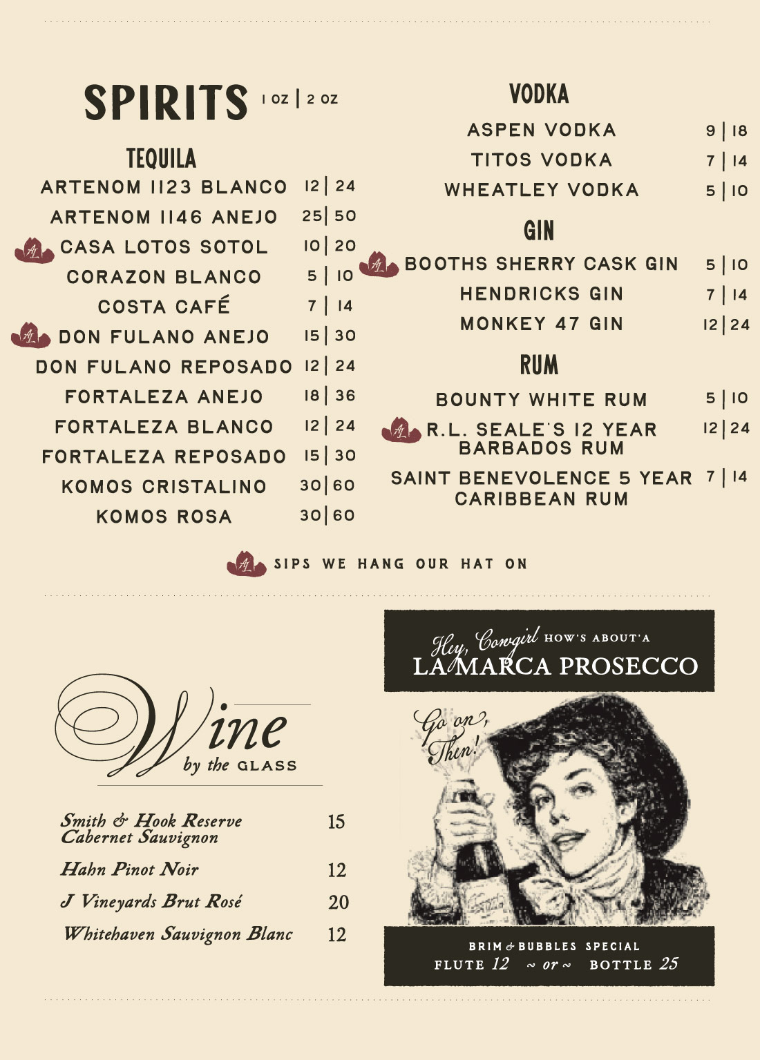 American Lore on Tennyson in Denver, Wine Menu