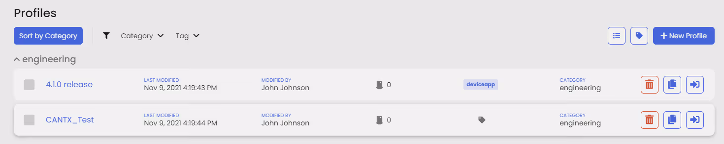 Reach v5 - Profile List Update