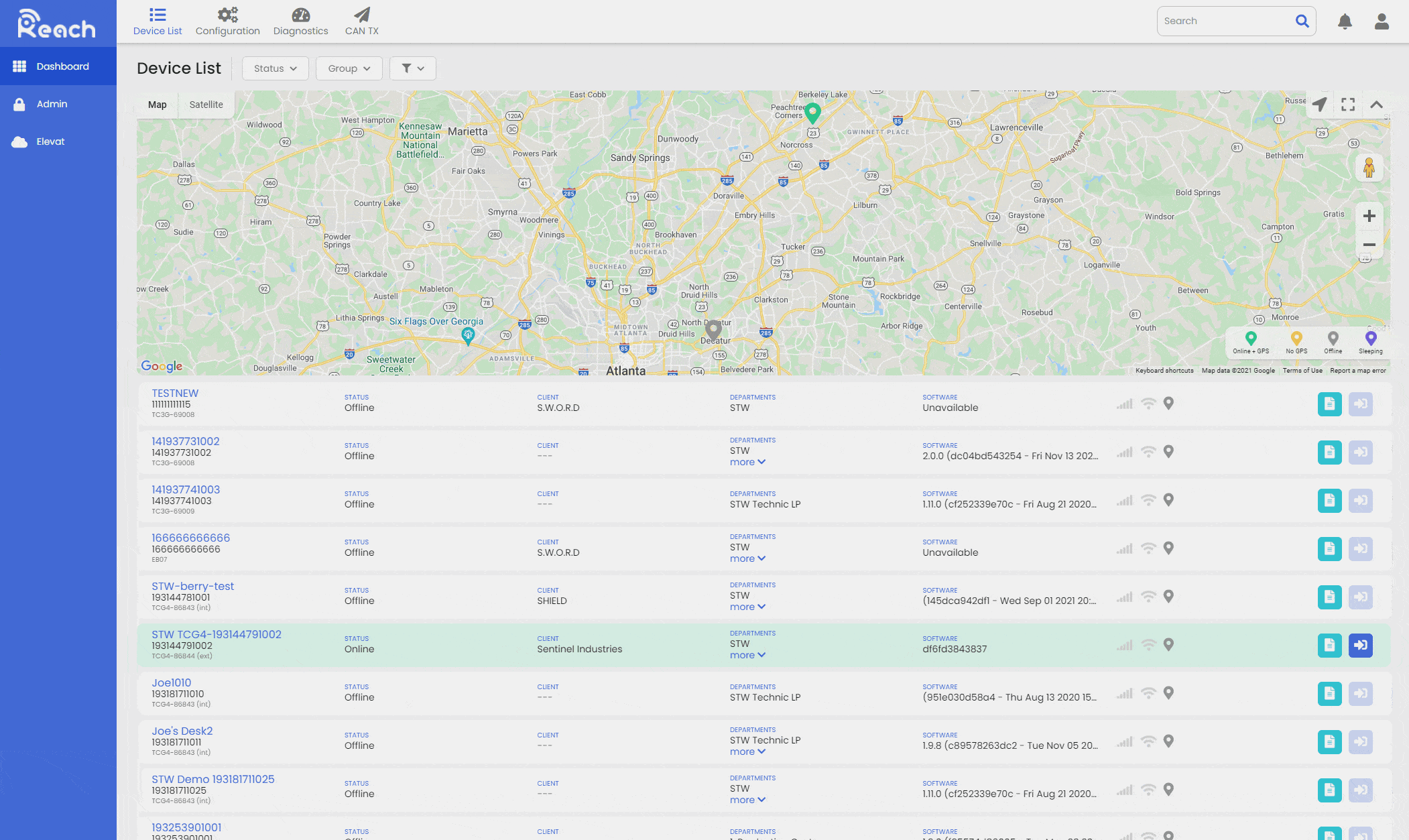 Reach v5 - New Device List Layout (2 of 2)