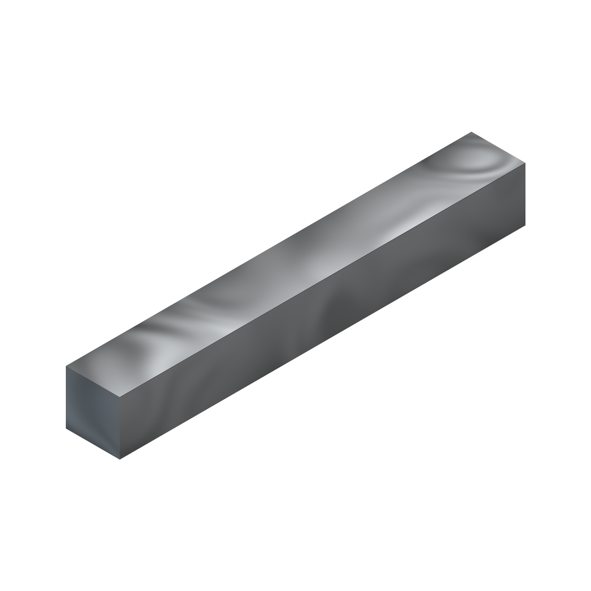 Square Bar 3D Rendering