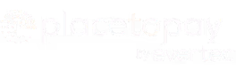 Place to Pay by Evertec logo in white text on a black background.