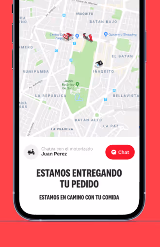 Pantalla de fulfillment de 'Estamos entregando tu pedido' de un ecommerce.