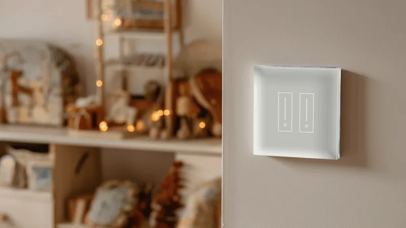 Comparison of cluttered traditional smart switches versus iotty's sleek design