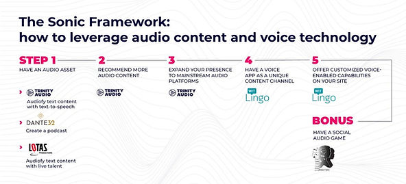 The Sonic Framework: How to leverage audio content and voice technology